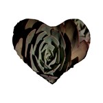 Succulent Green Pink Rosettes Standard 16  Premium Heart Shape Cushions
