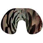 Succulent Green Pink Rosettes Travel Neck Pillows