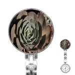 Succulent Green Pink Rosettes Stainless Steel Nurses Watch