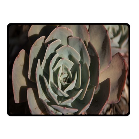 Succulent Green Pink Rosettes Double Sided Fleece Blanket (Small)  from ArtsNow.com 45 x34  Blanket Front