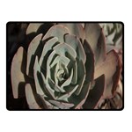 Succulent Green Pink Rosettes Double Sided Fleece Blanket (Small) 