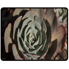 Succulent Green Pink Rosettes Double Sided Fleece Blanket (Medium)  from ArtsNow.com 58.8 x47.4  Blanket Front