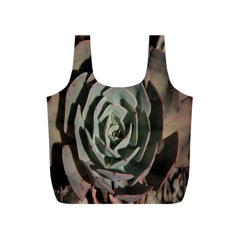 Succulent Green Pink Rosettes Full Print Recycle Bags (S)  from ArtsNow.com Back