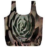 Succulent Green Pink Rosettes Full Print Recycle Bags (L) 