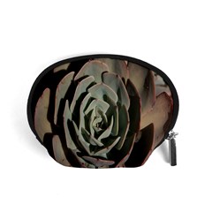 Succulent Green Pink Rosettes Accessory Pouches (Small)  from ArtsNow.com Front