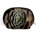 Succulent Green Pink Rosettes Accessory Pouches (Medium) 