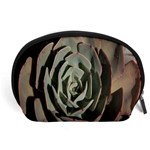 Succulent Green Pink Rosettes Accessory Pouches (Large) 