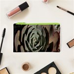 Succulent Green Pink Rosettes Cosmetic Bag (XS)