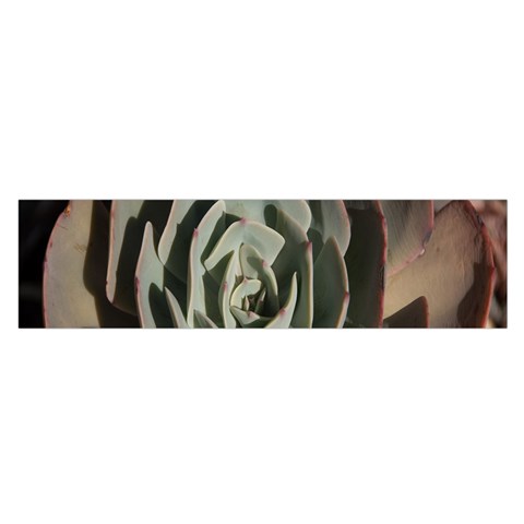 Succulent Green Pink Rosettes Satin Scarf (Oblong) from ArtsNow.com Front