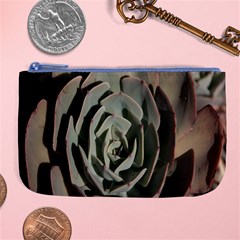 Succulent Green Pink Rosettes Large Coin Purse from ArtsNow.com Front