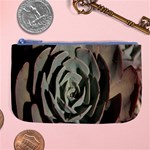 Succulent Green Pink Rosettes Large Coin Purse