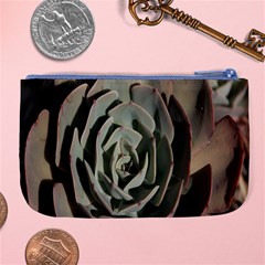 Succulent Green Pink Rosettes Large Coin Purse from ArtsNow.com Back