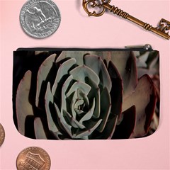 Succulent Green Pink Rosettes Large Coin Purse from ArtsNow.com Back