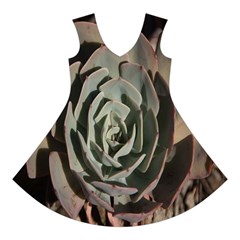 Succulent Green Pink Rosettes Short Sleeve V Front