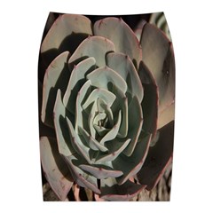 Succulent Green Pink Rosettes Midi Wrap Pencil Skirt from ArtsNow.com Back
