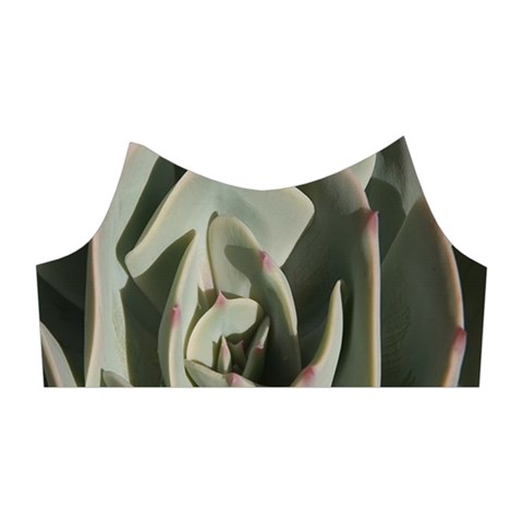 Succulent Green Pink Rosettes Shoulder Cutout Velvet One Piece from ArtsNow.com Left Sleeve