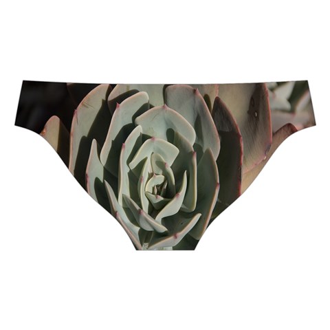 Succulent Green Pink Rosettes Cross Back Hipster Bikini Set from ArtsNow.com Back Under