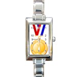 gold Rectangular Italian Charm Watch