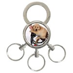 Labrador Puppy 1 3-Ring Key Chain