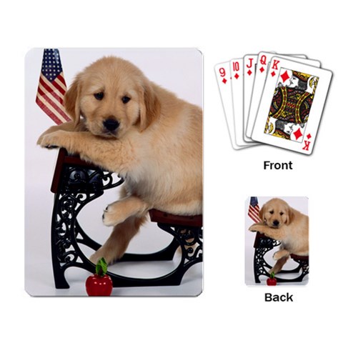 Labrador Puppy 1 Playing Cards Single Design from ArtsNow.com Back