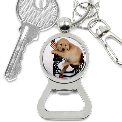 Labrador Puppy 1 Bottle Opener Key Chain from ArtsNow.com Front