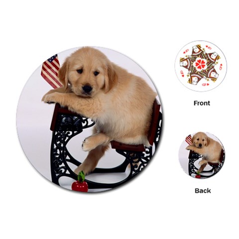 Labrador Puppy 1 Playing Cards (Round) from ArtsNow.com Front