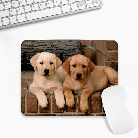 Labrador  Puppy 2 Small Mousepad from ArtsNow.com Front