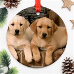 Labrador  Puppy 2 Ornament (Round)