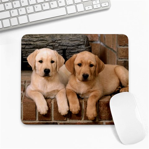 Labrador  Puppy 2 Large Mousepad from ArtsNow.com Front