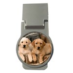 Labrador  Puppy 2 Money Clip (Round)