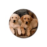 Labrador  Puppy 2 Rubber Round Coaster (4 pack)