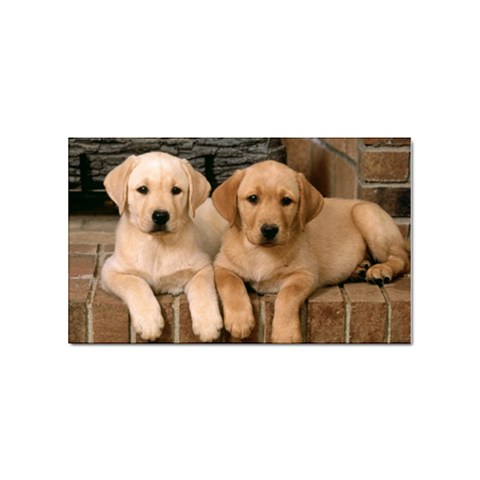 Labrador  Puppy 2 Sticker Rectangular (10 pack) from ArtsNow.com Front