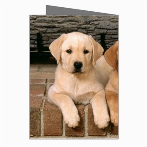 Labrador  Puppy 2 Greeting Card from ArtsNow.com Right