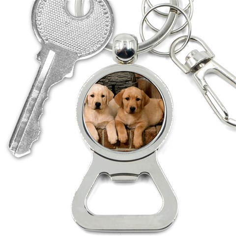 Labrador  Puppy 2 Bottle Opener Key Chain from ArtsNow.com Front