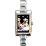 Labrador-Puppy 3 Rectangular Italian Charm Watch