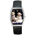 Labrador-Puppy 3 Barrel Style Metal Watch