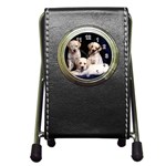 Labrador-Puppy 3 Pen Holder Desk Clock