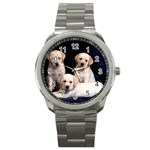 Labrador-Puppy 3 Sport Metal Watch