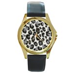 an_texture02 Round Gold Metal Watch