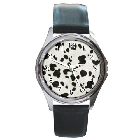 an_texture06 Round Metal Watch from ArtsNow.com Front