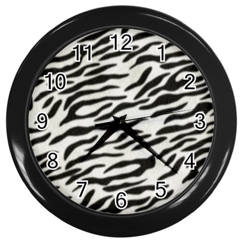 an_texture08 Wall Clock (Black) from ArtsNow.com Front