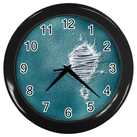 fa_texture08 Wall Clock (Black) from ArtsNow.com Front