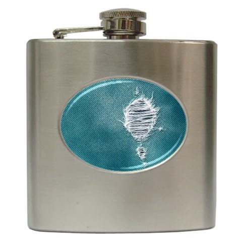 fa_texture08 Hip Flask (6 oz) from ArtsNow.com Front