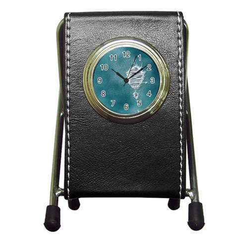 fa_texture08 Pen Holder Desk Clock from ArtsNow.com Front