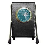 fa_texture08 Pen Holder Desk Clock