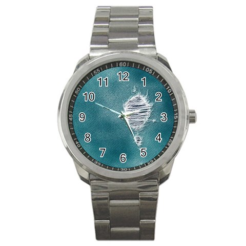 fa_texture08 Sport Metal Watch from ArtsNow.com Front