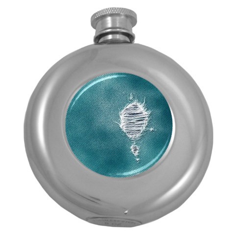 fa_texture08 Hip Flask (5 oz) from ArtsNow.com Front