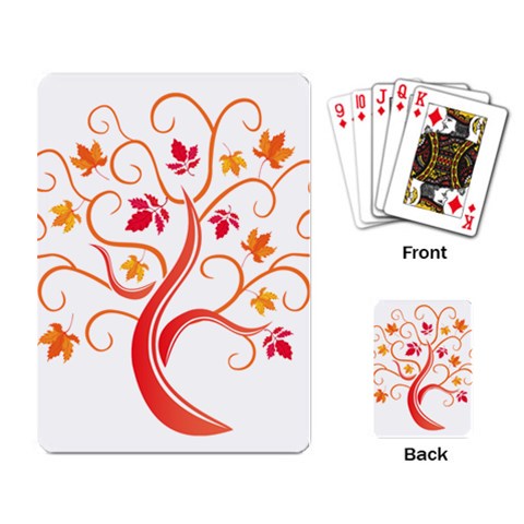 tree008 Playing Cards Single Design from ArtsNow.com Back