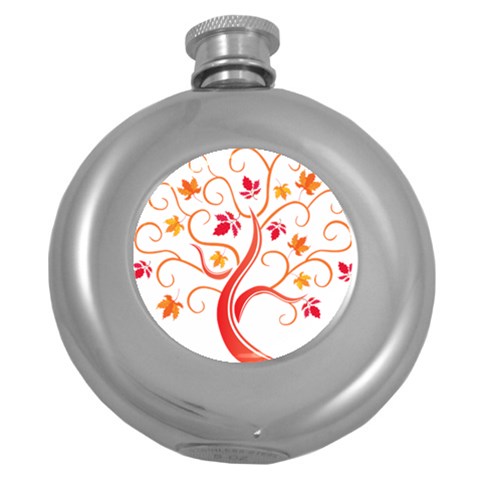 tree008 Hip Flask (5 oz) from ArtsNow.com Front