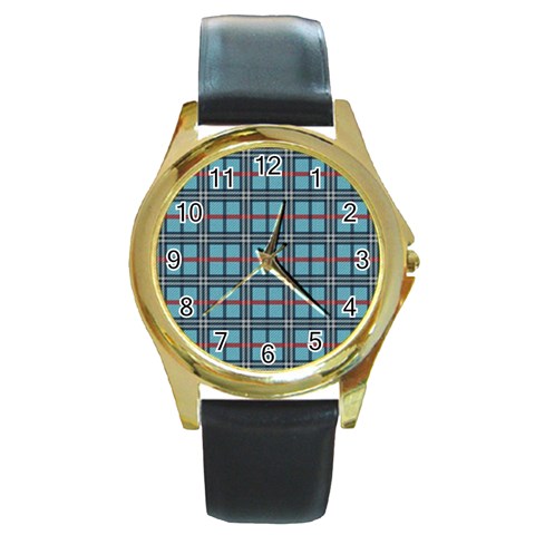 cl035 Round Gold Metal Watch from ArtsNow.com Front